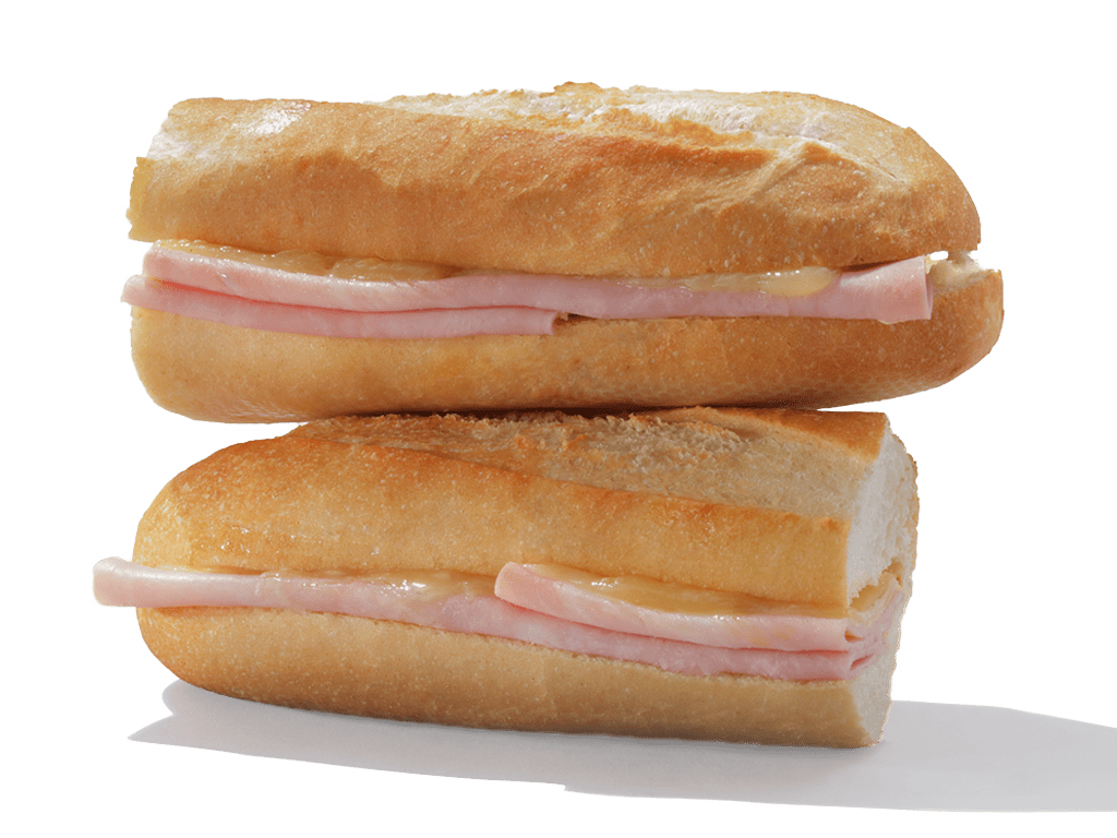 Hot Ham And Cheese Baguette